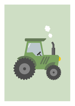 Grønn traktor