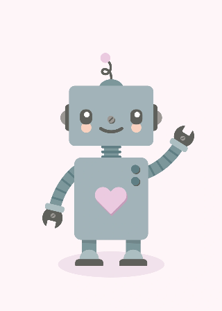Robot stående hjerte