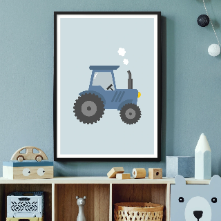Forhåndsvisning av Plakater: Blå traktor