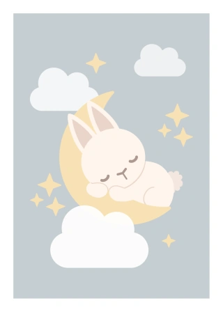 Søvnig kaninunge