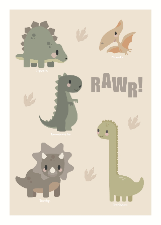 Forhåndsvisning av Plakater: Dinosaurer