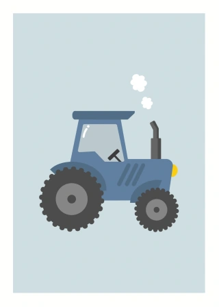 Forhåndsvisning av Plakater: Blå traktor