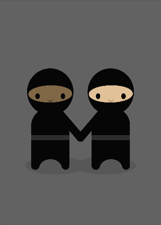 Forhåndsvisning av Plakater: Ninja venner - grå