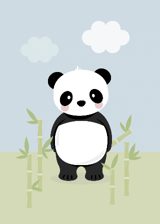 Forhåndsvisning av Plakater: Panda i bambus