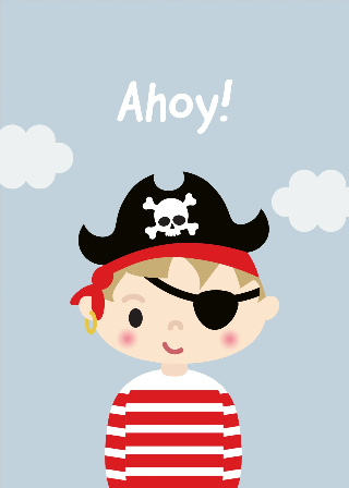 Forhåndsvisning av Plakater: Piratgutt ahoy!