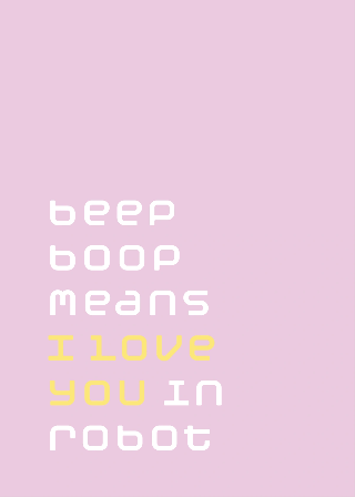 Robot beep boop - rosa