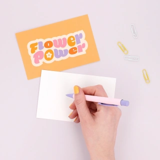 Bursdagskort: Flower Power (10 stk.) 4/6