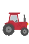 Rød traktor