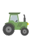 Grønn traktor