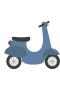 Blå scooter