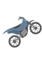 Blå motorsykkel